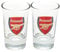 Arsenal FC Logo Shot Glasses Set of 2 (One Size) (Clear)
