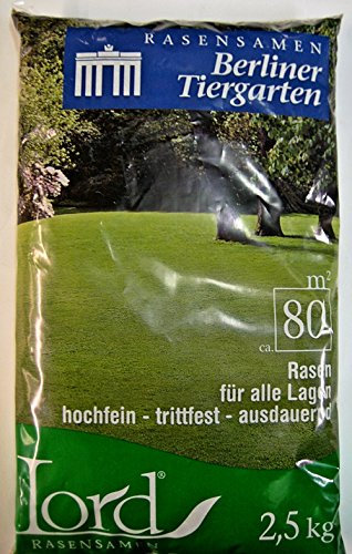 Lord Rasensaat Rasensamen Berliner Tiergarten 2,5 kg für 80 m²