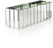 Serene Spaces Living Längliche Gatsby Spiegelvase – Great Gatsby inspirierte Luxus-Glasvase mit abgeschrägten Spiegelstreifen, Verwendung für Heimdekoration, Veranstaltungsaufsätze, 40 cm L x 11 cm B