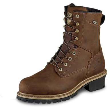 Irish Setter, Mesabi, Men’s, 8, Waterproof, Steel Safety Toe, Logger Boot, Brown, 9.5 D (Medium)