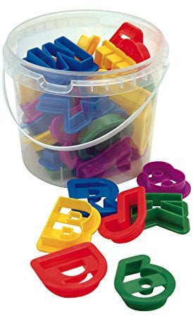 UK Cook Shop - Juego de cortadores de Galletas, diseño de Letras y números