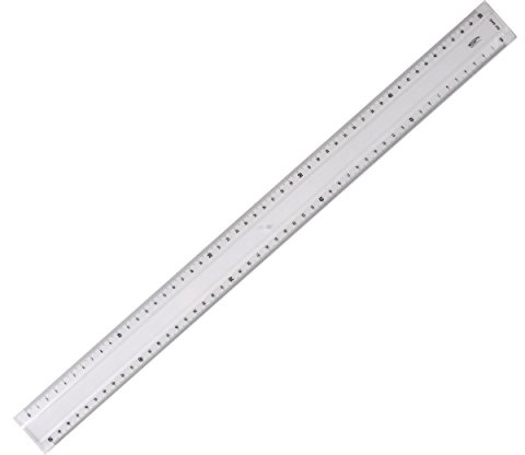 Graphoplex Lineal mit 2 Schrägflächen und Einprägung, transparent 50 cm durchsichtig