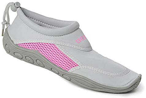 BECO Badeschuhe / Surfschuhe für Damen und Herren grau/pink 40