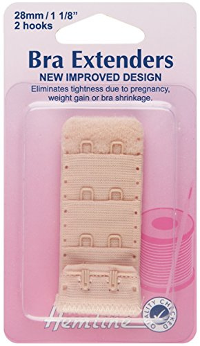 Hemline Women's Bra Back Extender, Nude, 28mm