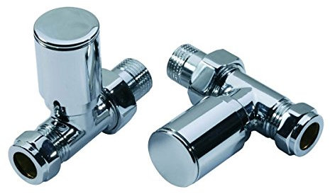 Kartell Chrome Radiator Valves Straight - Chrome Towel Rail Radiator Valves