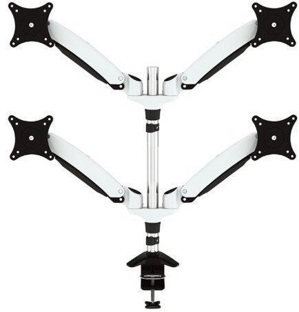 HFTEK 4-Fach-Monitor-Halterung Tisch Stand Halter für Bildschirme von 15-27 Zoll (DS144D)