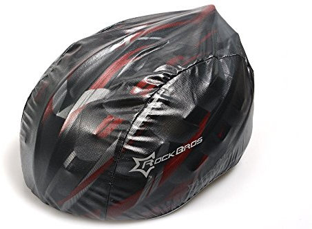 ROCKBROS Helmüberzug Regenüberzug Regenkappe Abdeckung Helm Cover Fahrrad Rennrad, Schwarz