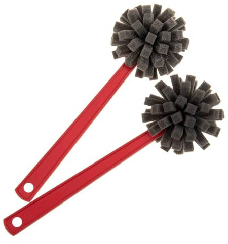 SIDCO Flaschenbürste 2 x Gläserbürste lang Spülbürste mit Schwamm Bürste Schaumstoff