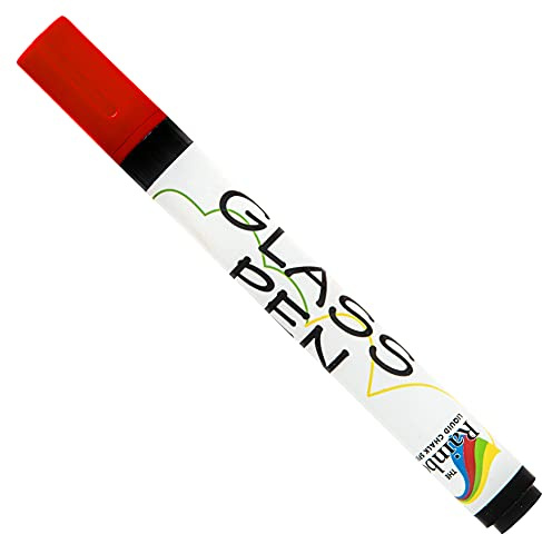 RAINBOW CHALK MARKERS LTD Glass Pen - 5mm Red For Writing on WINDOWS