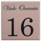 Numéro de maison en céramique couleur marron avec gravure