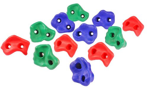 HUDORA Klettergriffe Set Kinder, 12 Stück - Klettersteine - 76657