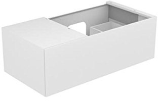 Keuco Waschtischunterschrank Edition 11 31154,1 Front -Auszug, weiß/Glas weiß, 31154300000