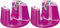 tesa Tischabroller, mit neuem Anti-Rutsch Boden, Modell Compact, inkl. 1 Rolle tesafilm (Doppelpack, pink)