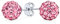 Orecchini A Perno A Palla Da Discoteca In Cristallo Rosa Chiaro Pavé Per Donne Adolescenti Dal Design Semplice E Di Base. Argento Sterling .925 - Dimensione 8MM