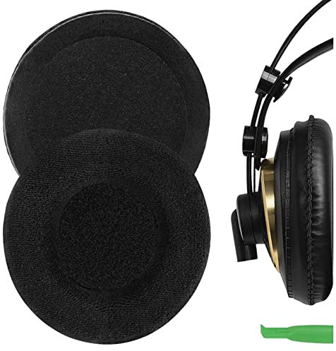 Geekria Comfort Velour Replacement Ear Pads Compatible with AKG K240, K240S, K240 Studio, K240 MKII, K241 Headphones, Repair Parts (Black)