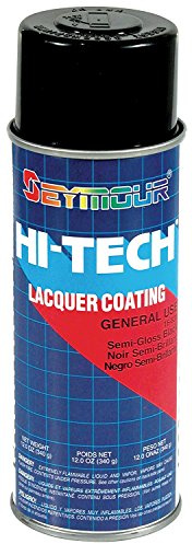 Seymour Paint 16-838 Hi-Tech Lacquers Spray Paint, Semi-Gloss Black