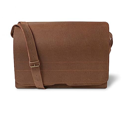 Jahn-Tasche Sehr Große Aktentasche Lehrertasche Größe XXL aus Leder, für Damen und Herren, Cognac-Braun, n-677