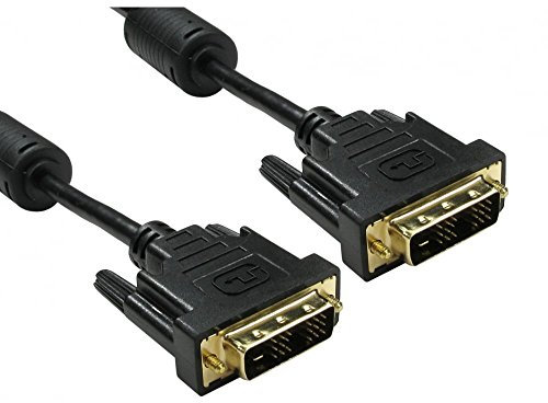 rhinocables DVI Cable, DVI to DVI Cable, Single Link Cable, 18 +1 Digital 19 PIN, Male-to-Male DVI Lead, Gold Contacts - Suitable for Home and Office Use (3m)