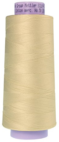 Mettler Silk-Finish Cotton Thread, 2000 yd/1829m, Antique White