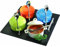 Lebrun 910017009 Set Mini Cocotte Assortite, con Vassoio in Ardesia e Cucchiaini [Importato da Unione Europea]