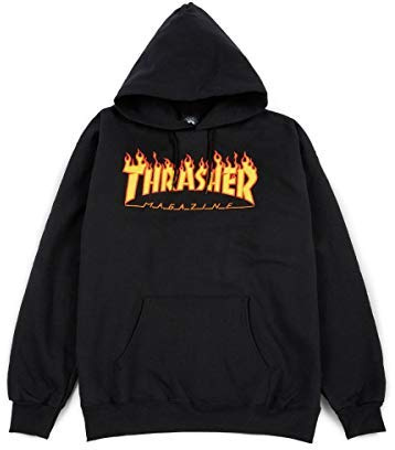 Thrasher TRUFLP05754, Sweatshirt für Herren, Schwarz, L