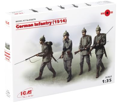 ICM ICM35679 1:35-German Infantry (1914) 4 Figs, 9 x 13 x 51 millimetres