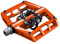 Funn Mamba Mountain Bike Clipless Pedals, doppelseitige Klickpedale mit breiter Plattform für MTB, kompatibel mit SPD Cleats, 9/16-Zoll CrMo-Achse Fahrradpedale (Orange)
