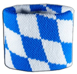 Flaggenfritze Schweißband Motiv Fahne/Flagge Deutschland Bayern ohne Wappen, 2er Set + gratis Aufkleber