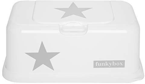 Feuchttücher-Box FB09 von Funky Box in weiß mit Sternen