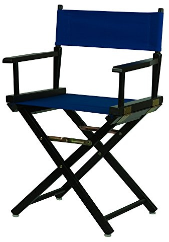 Casual Home Director's Chair ,Black Frame/Royal Blue Canvas,18 - Classic Height