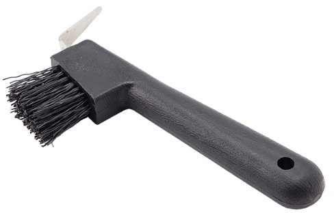Shires EZI-GROOM Hoof Pick/Brush Black