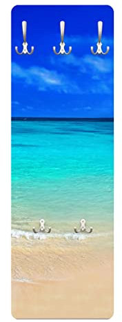 Bilderwelten Garderobe - Paradise Beach I - Blau, Größe HxB:105cm x 34cm