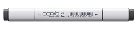 COPIC Classic Marker Typ C - 9, cool gray No. 9, professioneller Layoutmarker, mit einer breiten und einer feinen Spitze