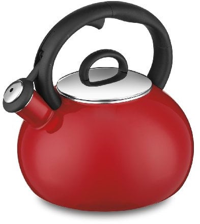 Cuisinart CTK-EOS17R Aura Enamel-on-Steel Stovetop Teakettle, Red
