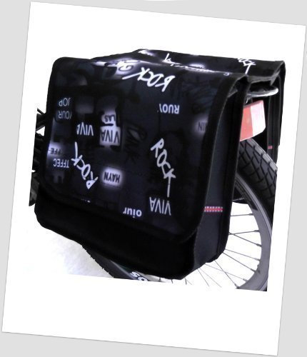 Kinder-Fahrradtasche Joy Satteltasche Gepäckträgertasche Fahrradtasche 2 x 5 Liter Farbe: 47 Rock White