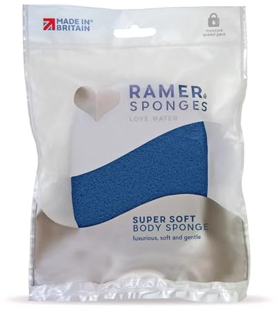 Ramer Shower Sponge - Super Soft Body Sponge Small (Midnight Blue)
