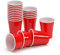 BeerCup Bierpong Becher Set, 100 Bierpong Becher, Red Cups, Bierpong Becher Set Spülmaschinenfest, Partybecher, Wiederverwendbare Beer Pong Becher, Plastikbecher, Beerpongbecher in Rot