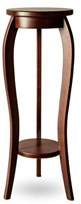 Tavolino portafiori in legno massello di faggio, Legno, MAHOGANY, 28x75