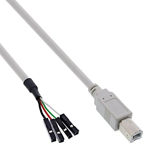 InLine 0.4m 4-pin/USB 2.0 câble USB 0,4 m USB B Blanc