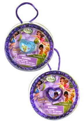 5pk Disney Fairies Tinkerbell 4 Bangles + 1 Ring Set in Tube
