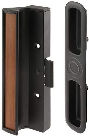 Prime-Line C 1201 Aluminum and Diecast Clamp Style Sliding Door Handle, Black (Single Pack)