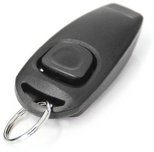 PRECORN 2in1 Klicker und Hunde-Pfeife schwarz Clickertraining Hundeerziehung Hunde-Clicker