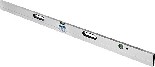 AUSONIA - 87492 NIVEL DE BURBUJA VARA MIRA PROFESIONAL DE ALUMINIO CON BURBUJAS DE 200 CM CON PERFIL DE TUBO DE ALUMINIO