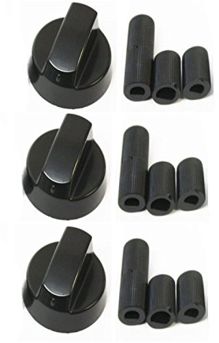 Ex-Pro® Universal Black Control Knobs for All Ovens, Cookers and Hobs - Pack of 3