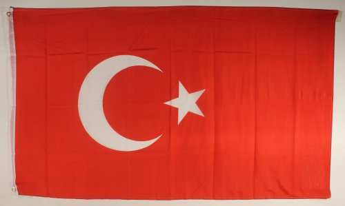 Buddel-Bini Flagge Fahne ca. 90x150 cm : Türkei Türkeiflagge Nationalflagge Nationalfahne