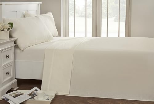 Rapport Home 56 Pick Non Iron Flat Sheet - Cream Kingsize Flat Sheet