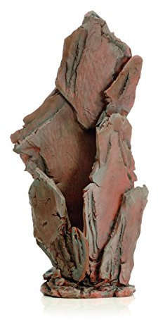 biOrb 46125 Schiefer Ornament L rot - detailreiche Aquariendekoration in Form eines künstlichen Felsens zur stilvollen Einrichtung von Süßwasseraquarien und Meerwasseraquarien geeignet