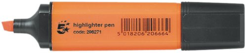 5 Star Office Highlighter Chisel Tip 1-5mm Line Orange (Pack of 12) -FST