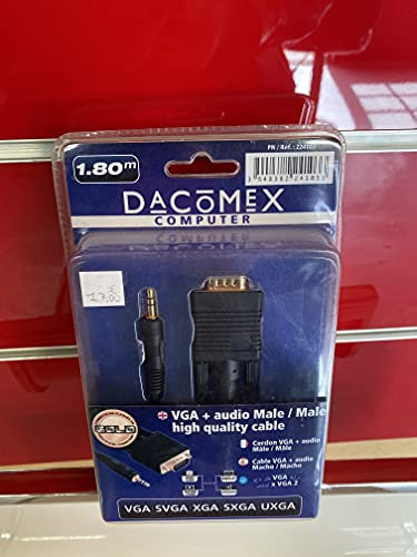 Dacomex Cordon Haute Qualité VGA + Jack 3,5 mm M / M 1,8 m