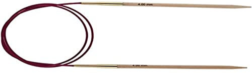KnitPro K35332 Rundstricknadel, Birkenholz, Beige, 80 cm x 6 mm